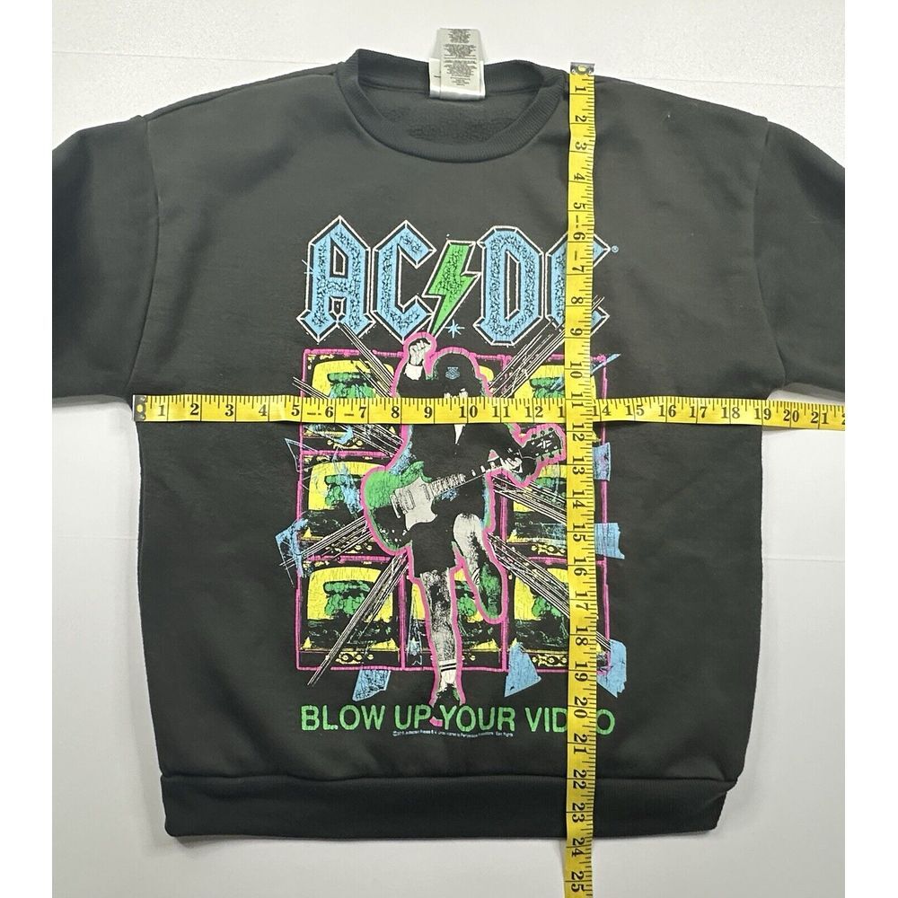 AC/DC Blow Up Your Video Crew‎ Neck Sweatshirt Small * Black - Picture 2 of 6